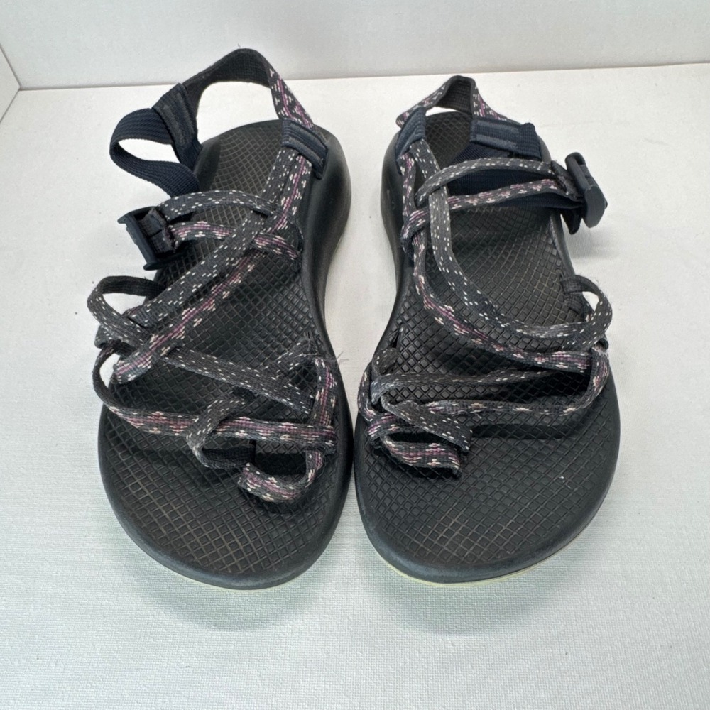 Chaco Womens Black Purple Z Cloud 2 Strappy Toe Loop Hiking Sandals Size 6M